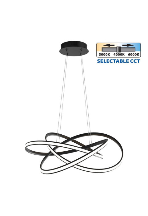LED ПОЛИЛЕЙ MAREA LED ∙ 60W ∙ ЧЕРНО ∙ CCT-SWITCH ∙ 3000-4000-6000K
