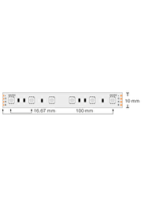 Професионална LED лента 14.4W/m, RGB, 24V DC, 60LEDs/m, SMD5050