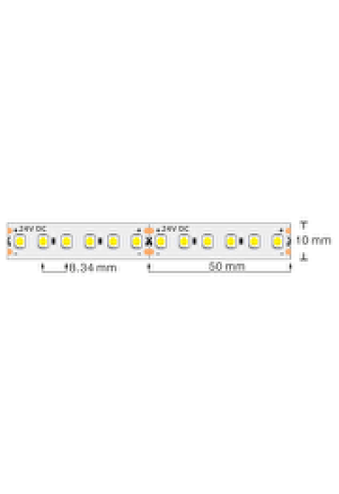 Професионална LED лента 9.6W/m, 4200K, 24V DC, 120 LEDs/m, SMD3528