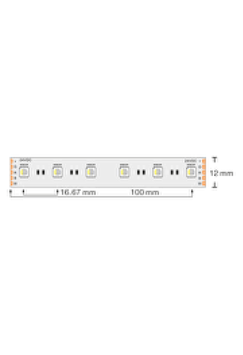 Професионална LED лента 19.2W/m, RGB+4200K, 24V DC, 60 LED/m, SMD5050
