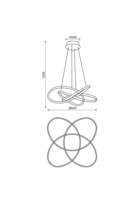 LED ПОЛИЛЕЙ MAREA LED ∙ 60W ∙ ЧЕРНО ∙ CCT-SWITCH ∙ 3000-4000-6000K