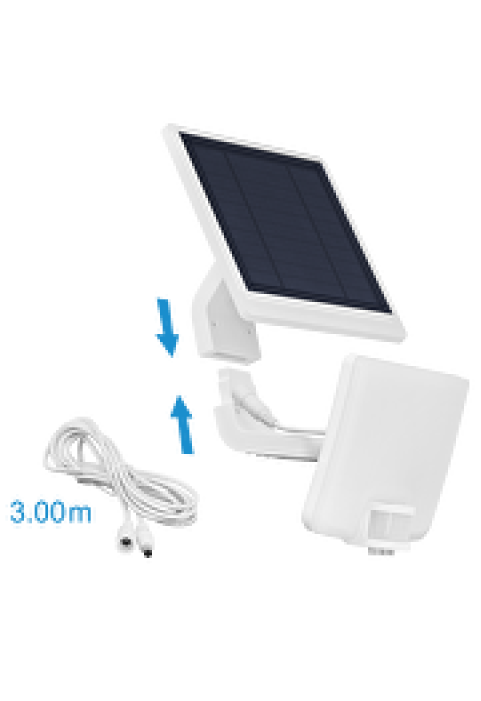 Соларен LED прожектор с PIR датчик за движение 11W, 5000K, IP54