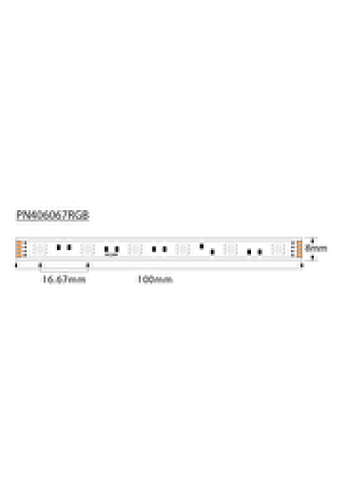 Професионална LED лента 14.4W/m, RGB, 24V DC, 60LEDs/m, SMD4040, IP67