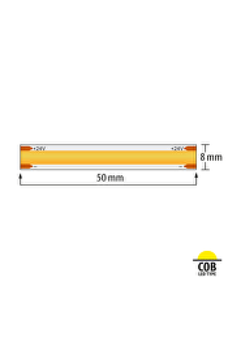 Професионална LED лента 10W/m, 3000K, 24V DC, 320 LEDs/m, COB