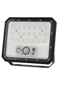 Соларен LED прожектор с PIR датчик за движение, 90°, 5W, 5500K, IP65