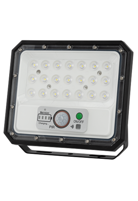 Соларен LED прожектор с PIR датчик за движение, 90°, 5W, 5500K, IP65