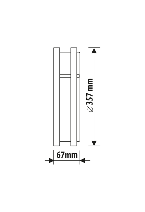24W Декоративна LED плафониера , 4200K, 220-240V AC, черна, кръг, IP20