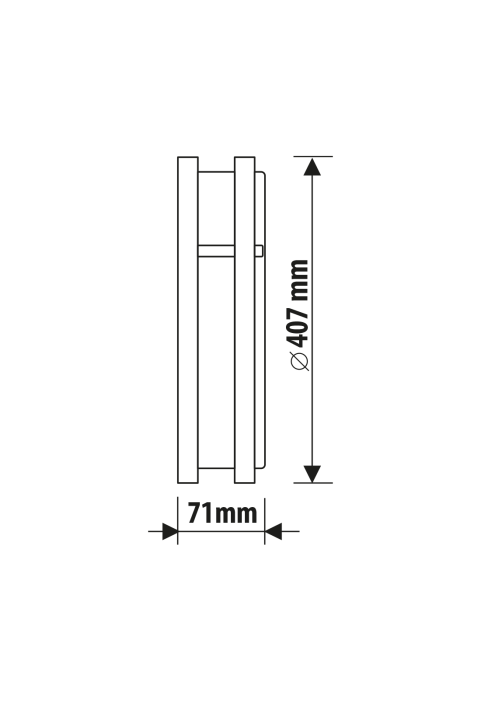 36W Декоративна LED плафониера , 4200K, 220-240V AC, черна, кръг, IP20