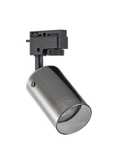 Тяло за релсов монтаж, стъклено, двупроводно, GU10, 220-240V AC, IP20, черно