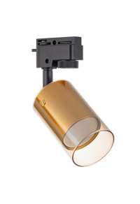 Тяло за релсов монтаж, стъклено, двупроводно, GU10, 220-240V AC, IP20, злато