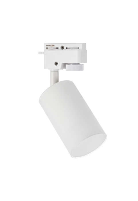 Тяло за релсов монтаж, стъклено, двупроводно, GU10, 220-240V AC, IP20, бяло