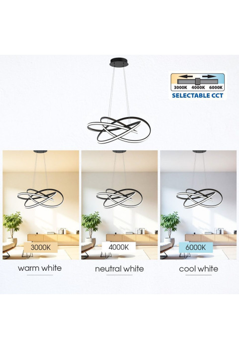 LED ПОЛИЛЕЙ MAREA LED ∙ 60W ∙ ЧЕРНО ∙ CCT-SWITCH ∙ 3000-4000-6000K