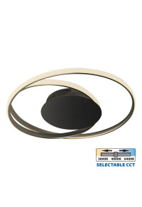 LED ПЛАФОНИЕРА ODEON LED ∙ 38W ∙ 1840LM ∙ ЧЕРЕН ∙ CCT-SWITCH ∙ 3000K-4000K-6400K