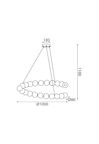 LED ПОЛИЛЕЙ LOLLY SATIN BRASS 40W 3000K