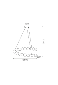 LED ПОЛИЛЕЙ LOLLY SATIN BRASS 30W 3000K
