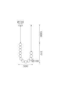 LED пендел LOLLY SATIN BRASS 18W 3000K