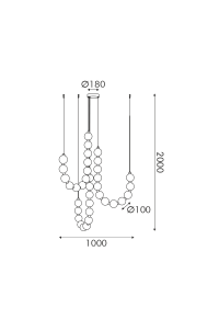 LED ПОЛИЛЕЙ LOLLY SATIN BRASS 54W 3000K