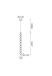 LED пендел  LOLLY SATIN BRASS 14W 3000K