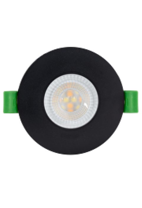 LED луна за вграждане, димираща, черна, 6W, 3000K/4000K/6500K, 220-240V AC, IP44