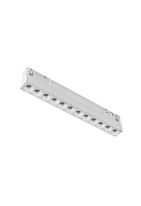 12W 3000K LED ОСВЕТИТЕЛНО ТЯЛО ЗА МАГНИТНА ШИНА ACA LIGHTING / WHITE MATTE MAGNETIC LINEAR LIGHT 48V DC 12W 3000K 1000LM 36° OSRAM RA90 L220MM