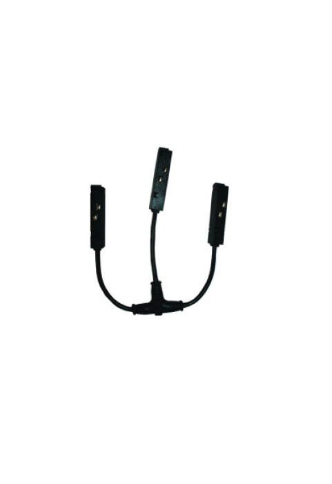 MATTE BLACK ''T'' ELECTRICAL CONNECTOR FOR MAGNETIC TRACK 48V DC