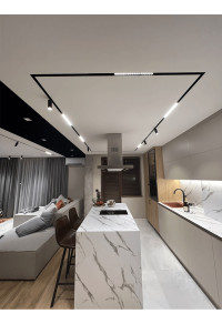 60СМ 20W 4000K LED ОСВЕТИТЕЛНО ТЯЛО ЗА МАГНИТНА ШИНА ACA LIGHTING / MATTE BLACK MAGNETIC LINEAR 48V DC 20W 4000K 1750LM 110° OSRAM RA90 L600MM