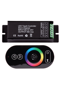 RF TOUCH контролер за RGB светодиодно осветление 12-24 V DC, 3x6A