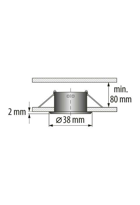 Тяло за вграждане, стационарно, сатиниран никел, G4, IP20