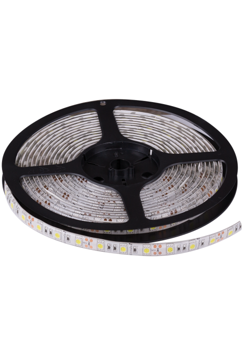 LED лента, 14.4W/m, 3000K, 12V DC, SMD5050, 60 LEDs/m, IP65