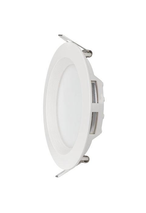 LED панел за вграждане, кръг, бяла рамка, 6W, 2700K, 220-240V AC, топла светлина