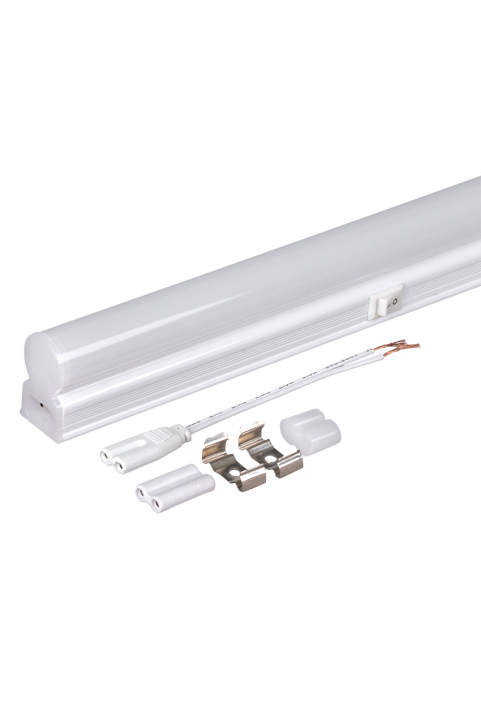 LED линейно осветително тяло Т5 с ключ, 7W, 6000К, 220-240V AC, IP20, студена светлина