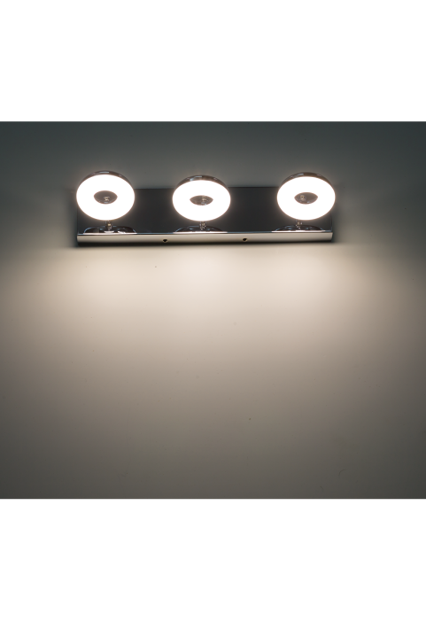 LED осветително тяло за баня, 3x5W, 2700K хром, IP44