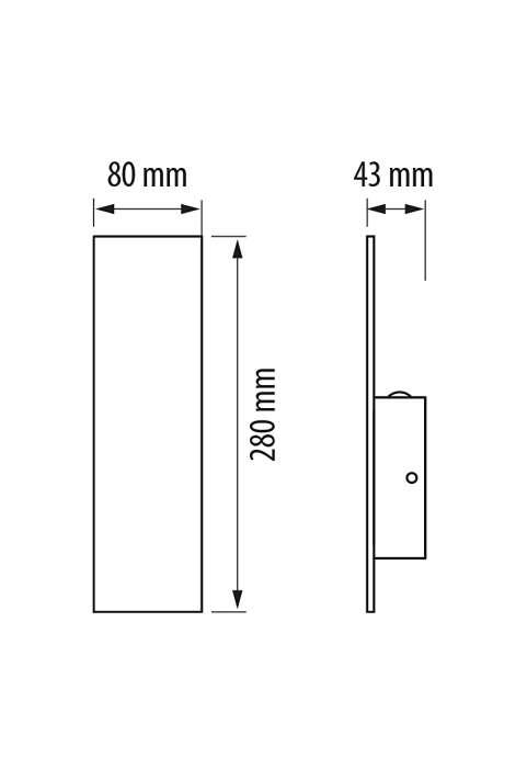 LED тяло за стена с индиректна светлина, 3W, 4200K, 220-240V АC, бяло
