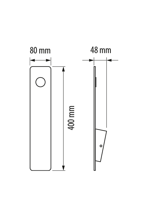 LED тяло за стена с индиректна светлина, 5W, 2700K, бяло