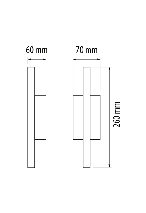 LED осветително тяло за стена, 2x3W, 3000K, 220-240V АC, IP65, сатиниран никел