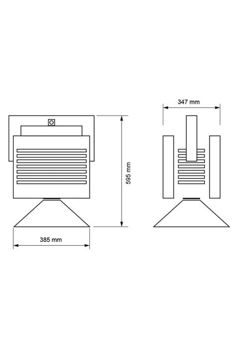 LED индустриално осветително тяло камбана, 500W, 45°, 6000К, IP65