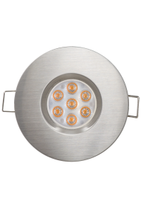 LED луна за вграждане 6.5W, 2700K, 220-240V AC, топла светлина, 45°, сатиниран никел, IP44
