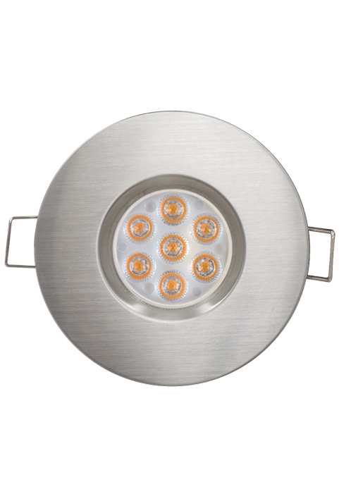 LED луна за вграждане 6.5W, 4200K, 220-240V AC, неутрална светлина, 45°, сатиниран никел, IP44