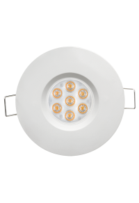 LED луна за вграждане 6.5W, 2700K, 220-240V AC, топла светлина, 45°, бяла, IP44