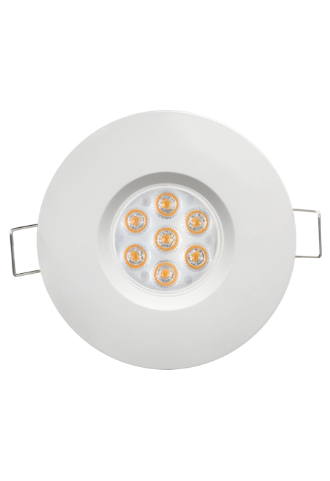 LED луна за вграждане 6.5W, 2700K, 220-240V AC, топла светлина, 45°, бяла, IP44