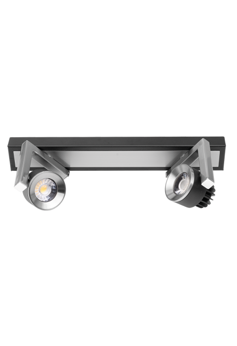LED спот осветително тяло с възможност за насочване, 2x5W, 2700K, графит