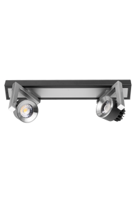 LED спот осветително тяло с възможност за насочване, 2x5W, 4200K, графит