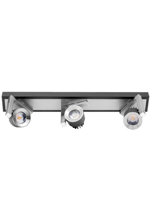 LED спот осветително тяло с възможност за насочване, 3x5W, 2700K, графит
