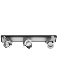LED спот осветително тяло с възможност за насочване, 3x5W, 4200K, графит