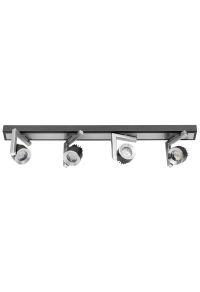 LED спот осветително тяло с възможност за насочване, 4x5W, 4200K, графит