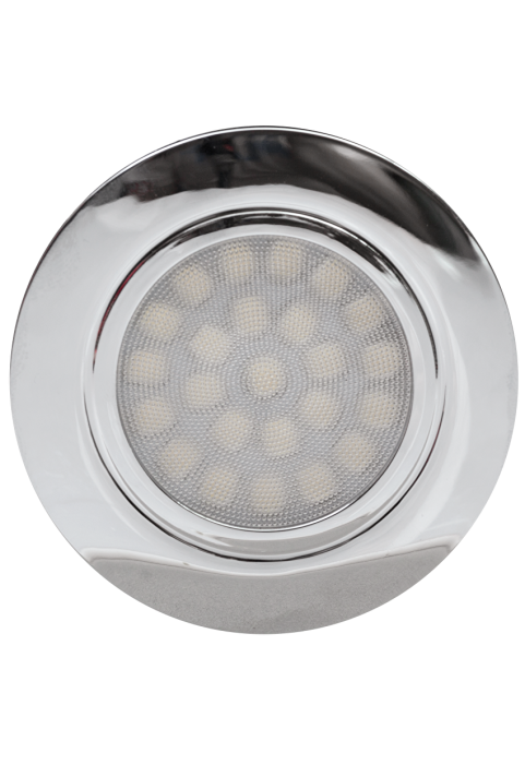 Мини LED луна за вграждане 4W, 4200K, 220-240V AC, IP44, хром