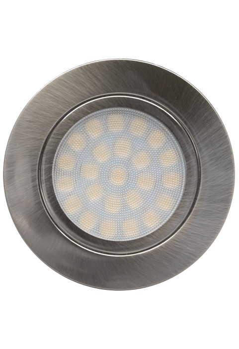 Мини LED луна за вграждане 4W, 4200K, 220-240V AC, IP44, сатиниран никел