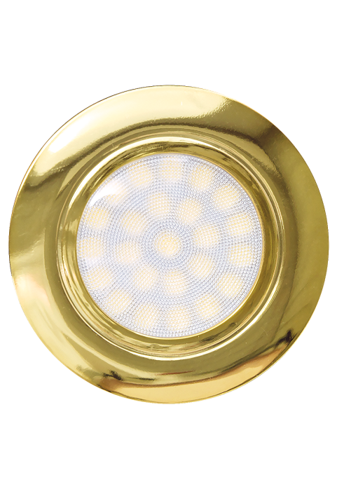 Мини LED луна за вграждане 4W, 4200K, 220-240V AC, IP44, злато