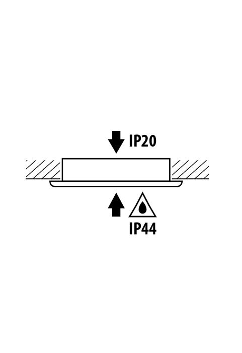 Мини LED луна за вграждане 4W, 4200K, 220-240V AC, IP44, злато
