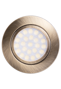 Мини LED луна за вграждане 4W, 4200K, 220-240V AC, IP44, сатиниран месинг